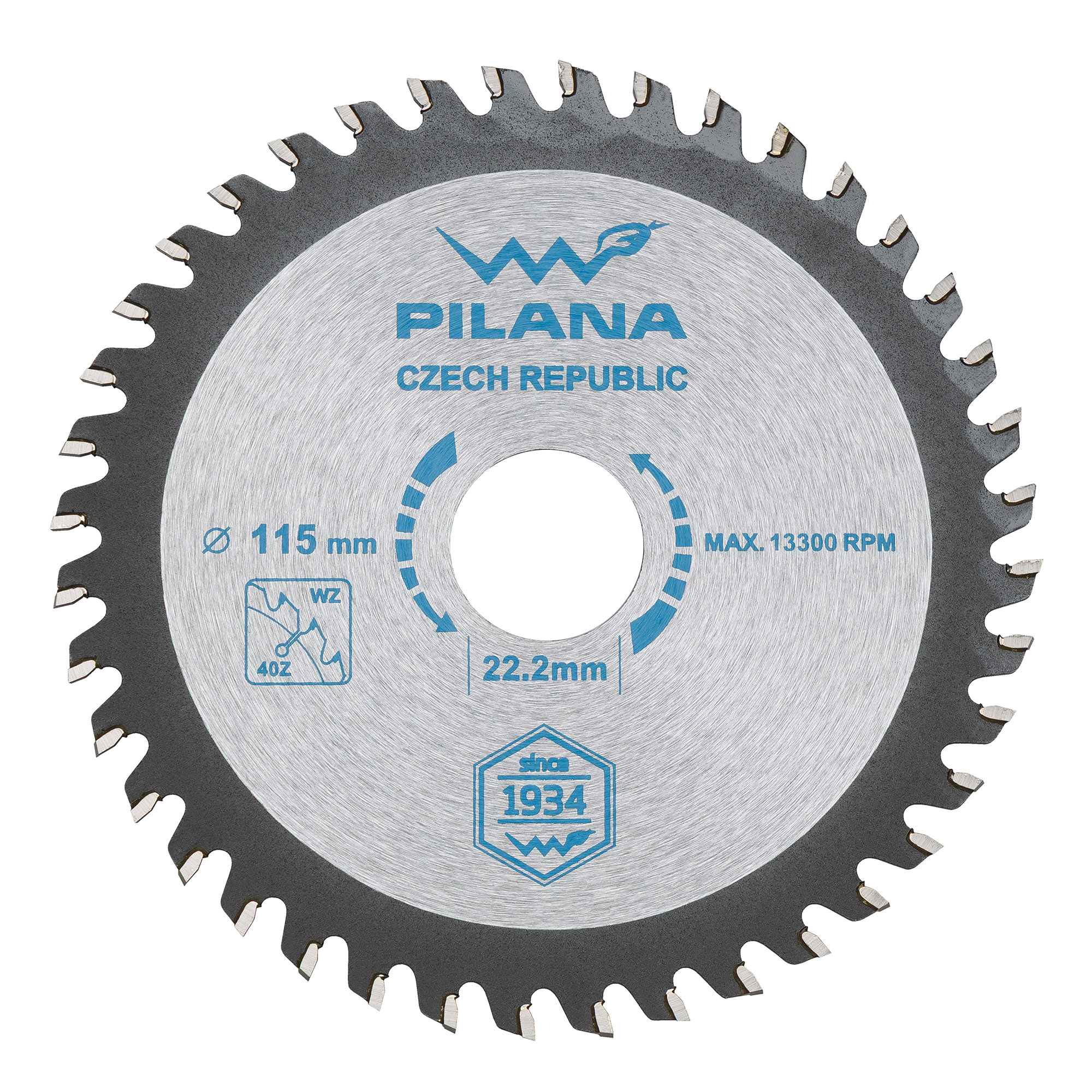 Pílový kotúč s SK plátkami 5255 115x1,8/1,1x22,2 z40WZ